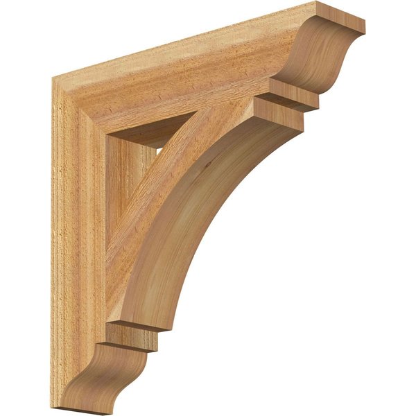 Ekena Millwork Thorton Traditional Rough Sawn Bracket, Western Red Cedar, 4"W x 18"D x 18"H BKT04X18X18THR01RWR